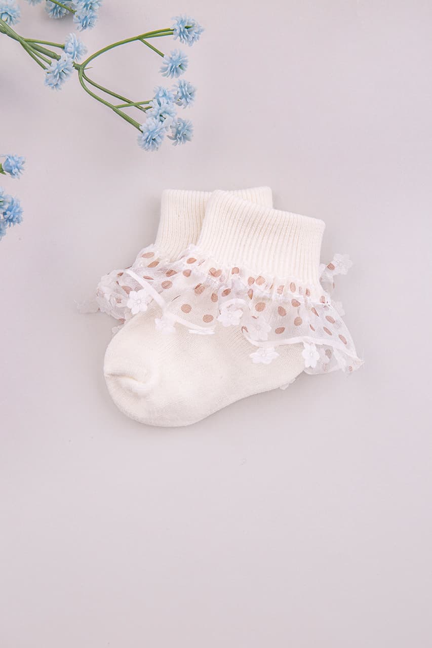 Шкарпетки 0-6 Twins Baby 0002 -молочний