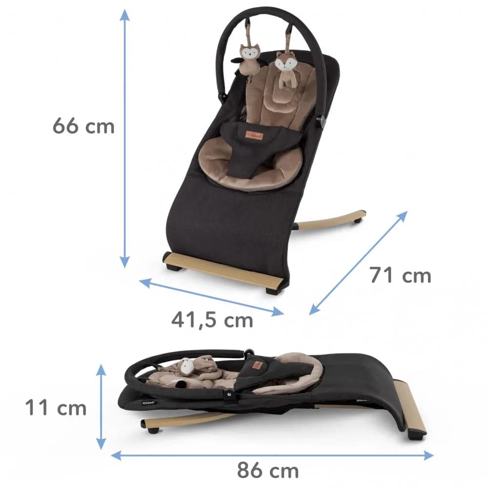 Шезлонг Kidwell Rubi black/gold Wooden KRBL/W фото 2 Шезлонг Kidwell Rubi black/gold Wooden KRBL/W фото 2