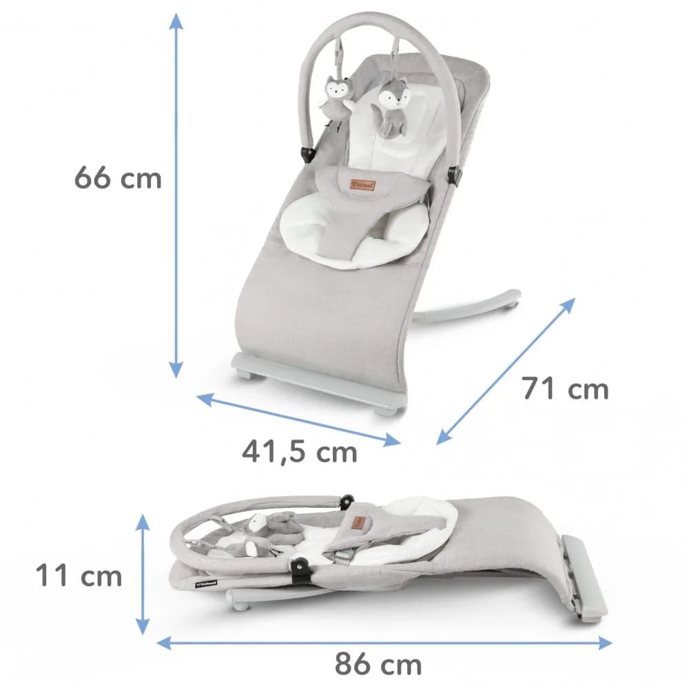 Шезлонг Kidwell Rubi gray/white KRG/W фото 2 Шезлонг Kidwell Rubi gray/white KRG/W фото 2