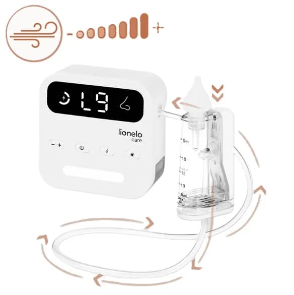 Аспіратор для носа електричний Lionelo LOC-BABYAIR FLOW WHITE фото 3