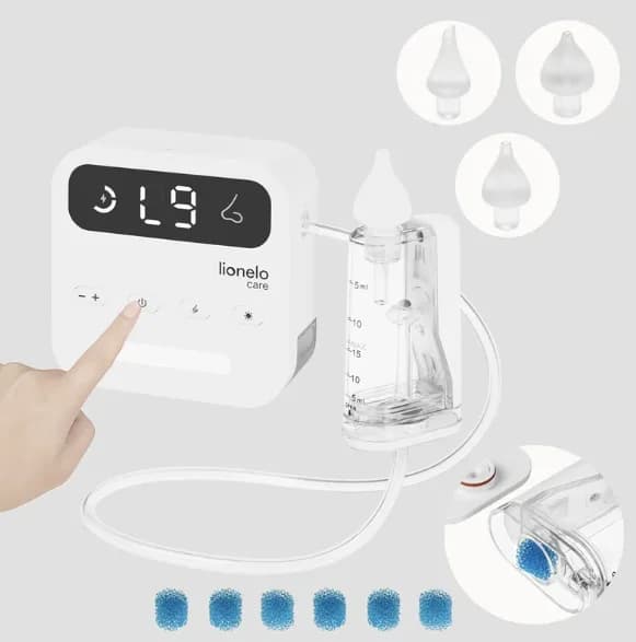 Аспіратор для носа електричний Lionelo LOC-BABYAIR FLOW WHITE фото 2