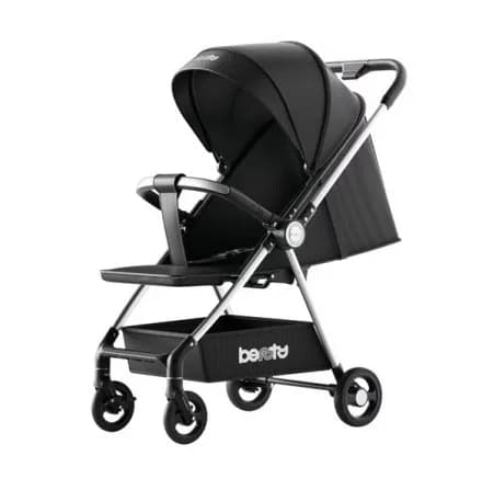 Коляска прогулочная Beruty Lux 6526BBS black/silver фото 2