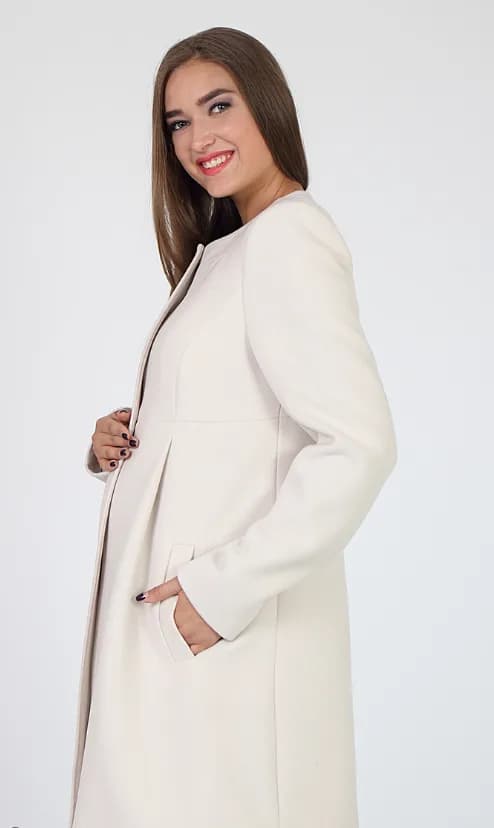 Пальто для вагітних S-XL Юла мама MADELEINE OW-37.022 -бежевий фото 3 Пальто для вагітних S-XL Юла мама MADELEINE OW-37.022 -бежевий фото 3