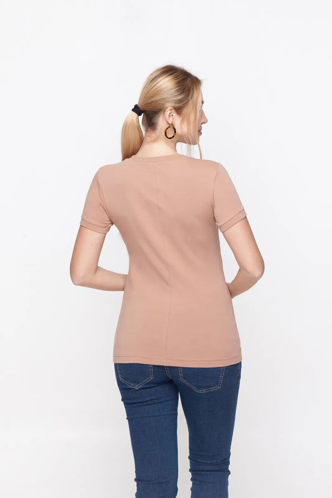 Футболка для вагітних і годування XS-XXL Юла мама Margo NR-10.013 -бежевий фото 5