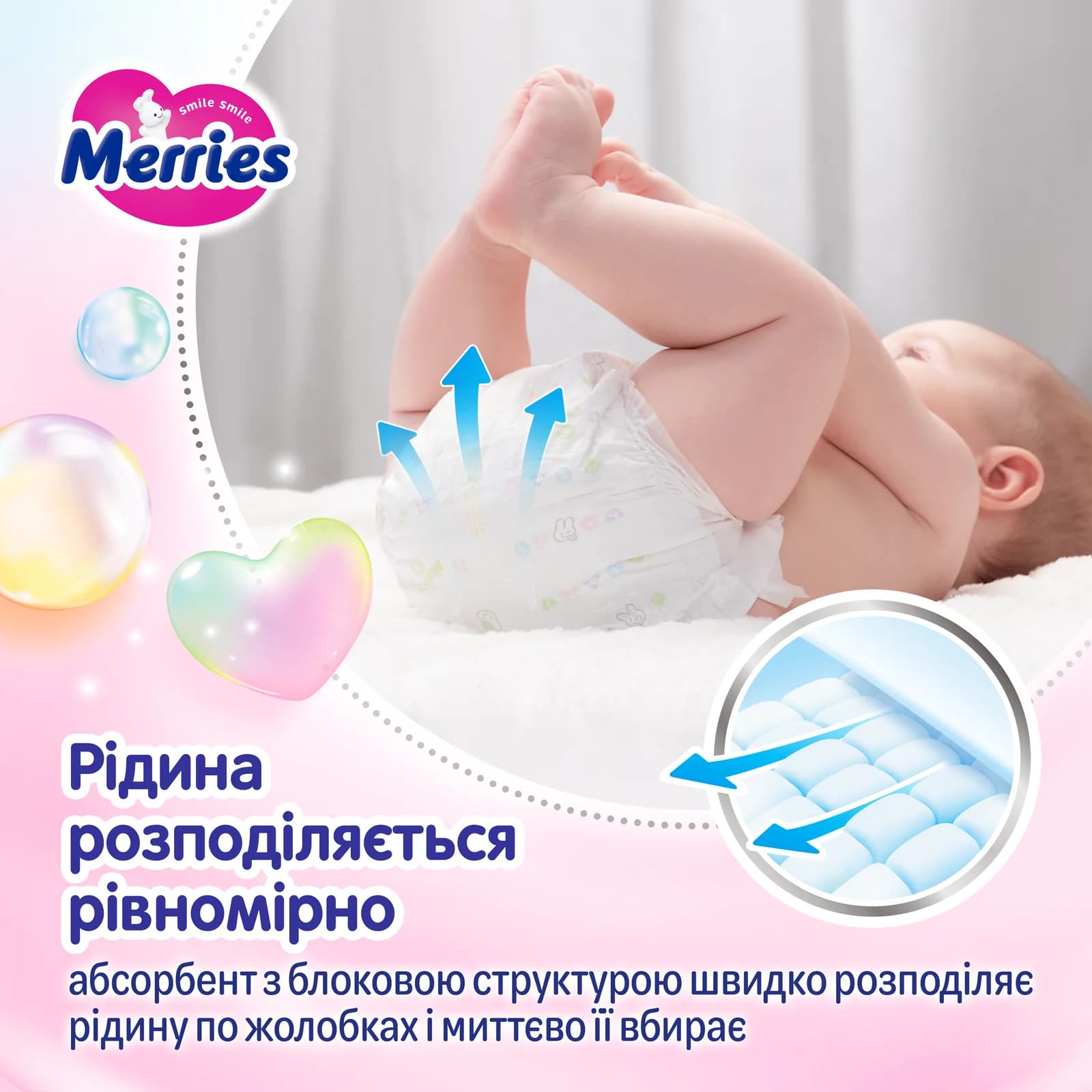 Подгузники Merries newborn 76шт 563791 фото 7 Подгузники Merries newborn 76шт 563791 фото 7