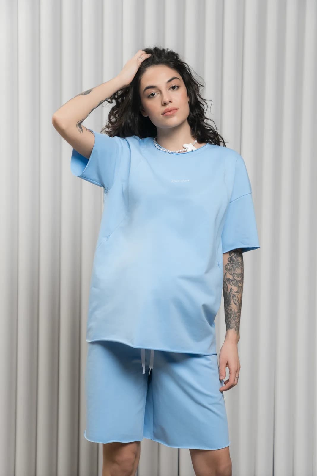 Костюм (футболка+шорти) Юла мама MIKAELA ST-24.012 блакитний фото 7 Костюм (футболка+шорти) Юла мама MIKAELA ST-24.012 блакитний фото 7