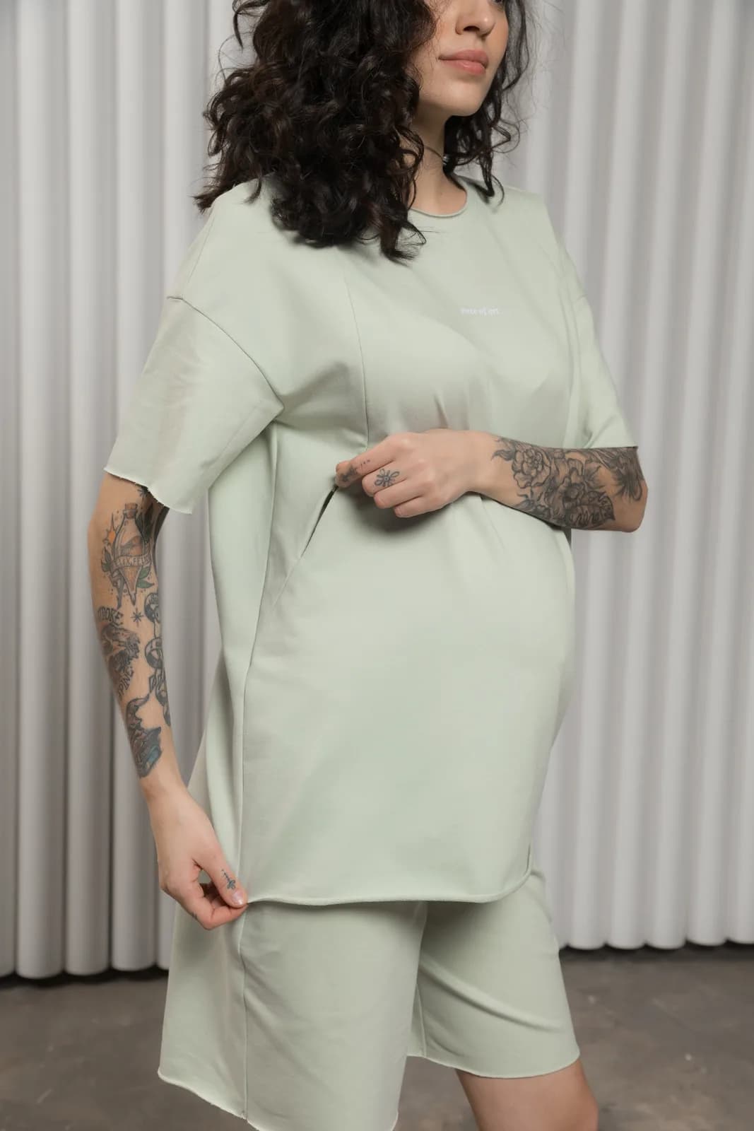 Костюм (футболка+шорти) Юла мама MIKAELA ST-24.013 зелений фото 2 Костюм (футболка+шорти) Юла мама MIKAELA ST-24.013 зелений фото 2