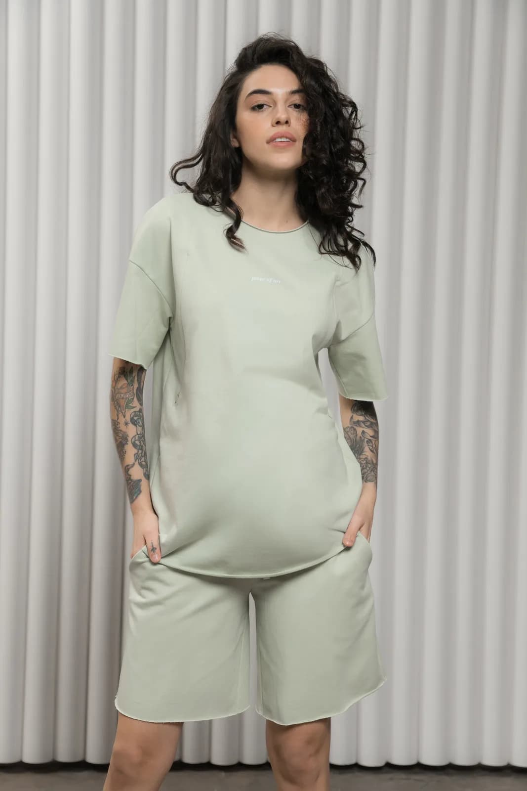 Костюм (футболка+шорти) Юла мама MIKAELA ST-24.013 зелений фото 12 Костюм (футболка+шорти) Юла мама MIKAELA ST-24.013 зелений фото 12