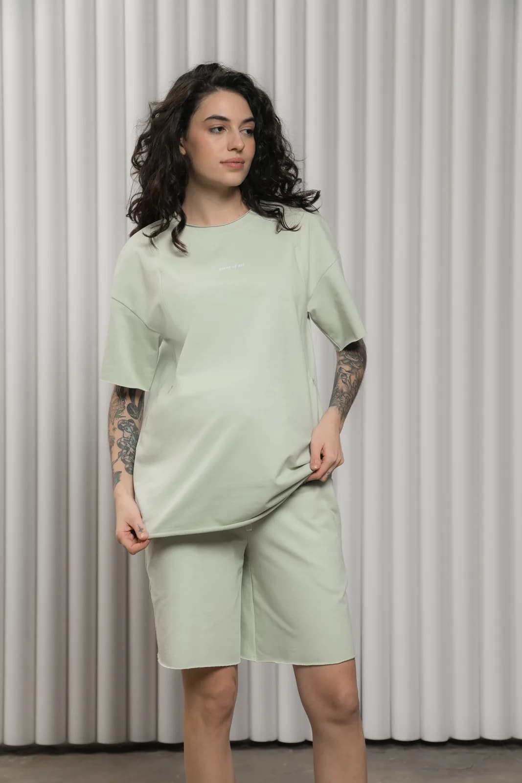 Костюм (футболка+шорти) Юла мама MIKAELA ST-24.013 зелений фото 16 Костюм (футболка+шорти) Юла мама MIKAELA ST-24.013 зелений фото 16