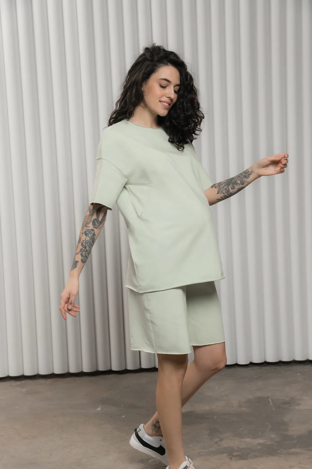 Костюм (футболка+шорти) Юла мама MIKAELA ST-24.013 зелений фото 10 Костюм (футболка+шорти) Юла мама MIKAELA ST-24.013 зелений фото 10