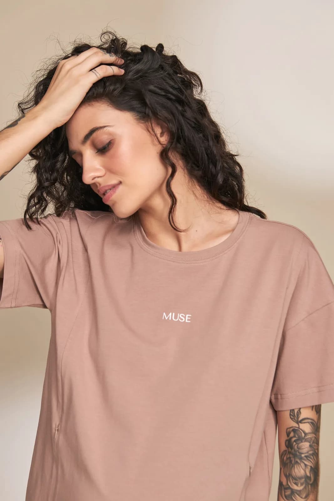 Футболка для беременных и кормления Юла мама Muse NR-33.011 -коричневый фото 4 Футболка для беременных и кормления Юла мама Muse NR-33.011 -коричневый фото 4
