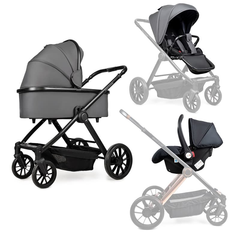 Коляска универсальная 3в1 Ninos Estrella NE3V12024GRB Grey Black