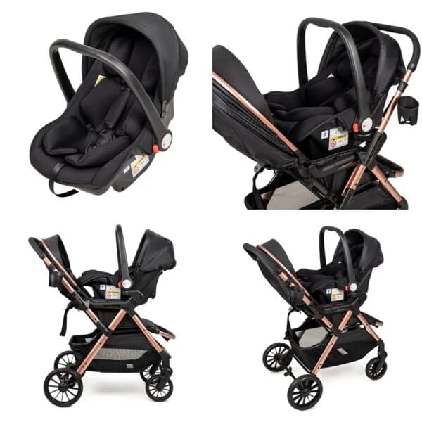 Коляска прогулянкова + автокрiсло Ninos Maxi 2 Grey, Graphite NM2025CSGB фото 2