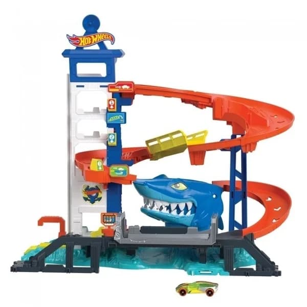 Набор игровой Hot Wheels Бегство от лютой акулы HDP06 фото 2