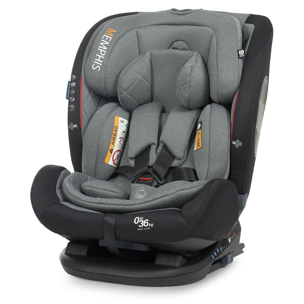 Автокресло El Camino ME 1093 Memphis Gray Black