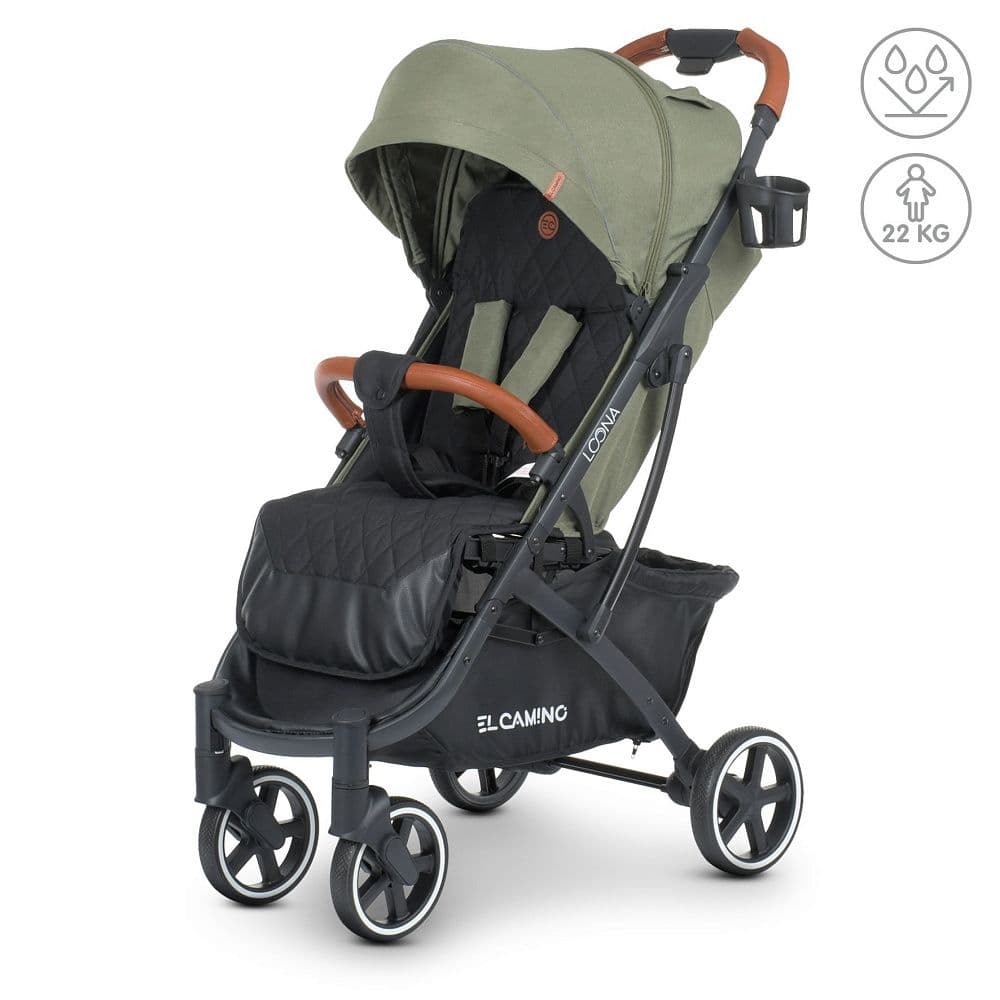 Коляска прогулочная El Camino Loona ME 1090-1 Olive Green