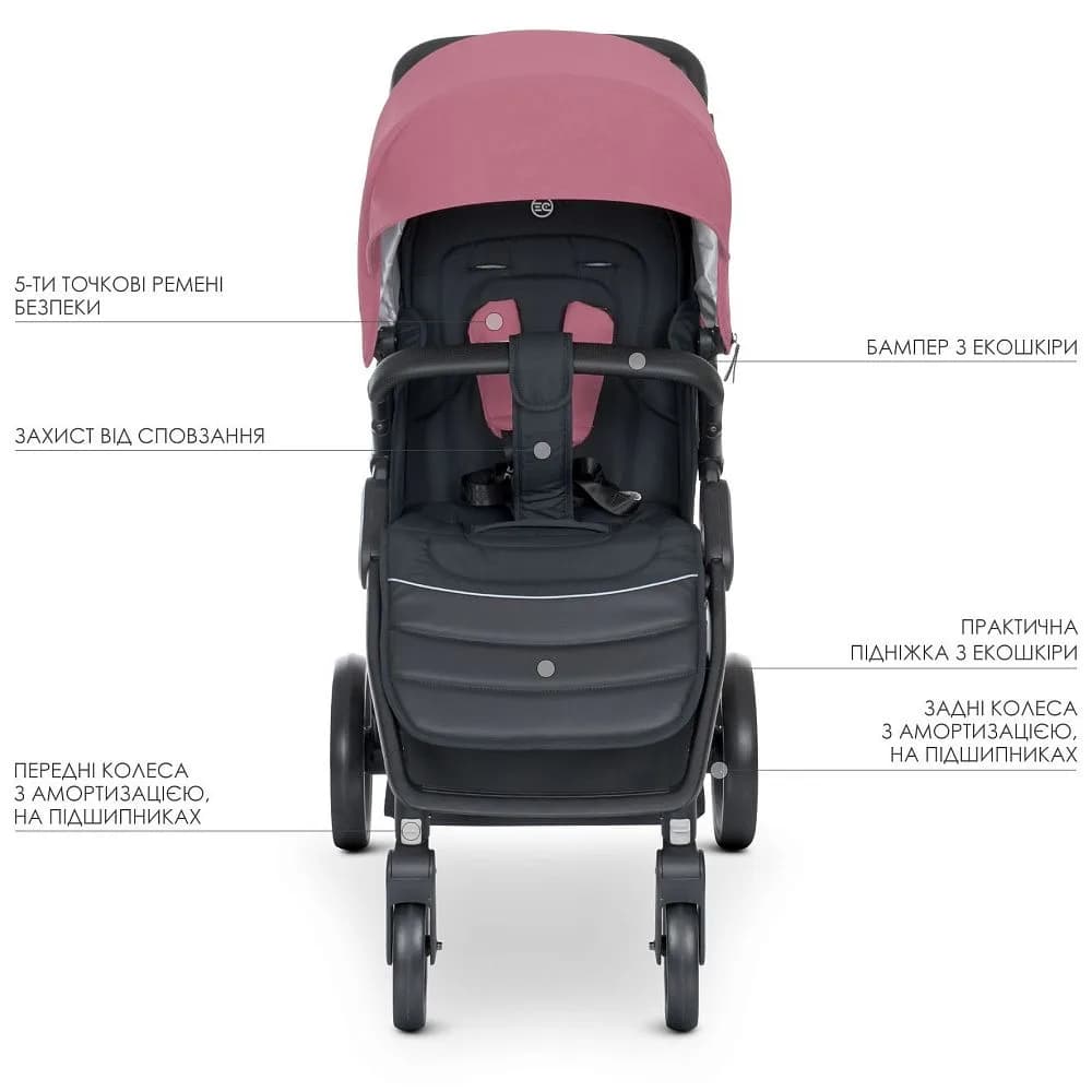 Коляска прогулянкова El Camino Dynamic Pro ME 1053N Rose фото 2 Коляска прогулянкова El Camino Dynamic Pro ME 1053N Rose фото 2