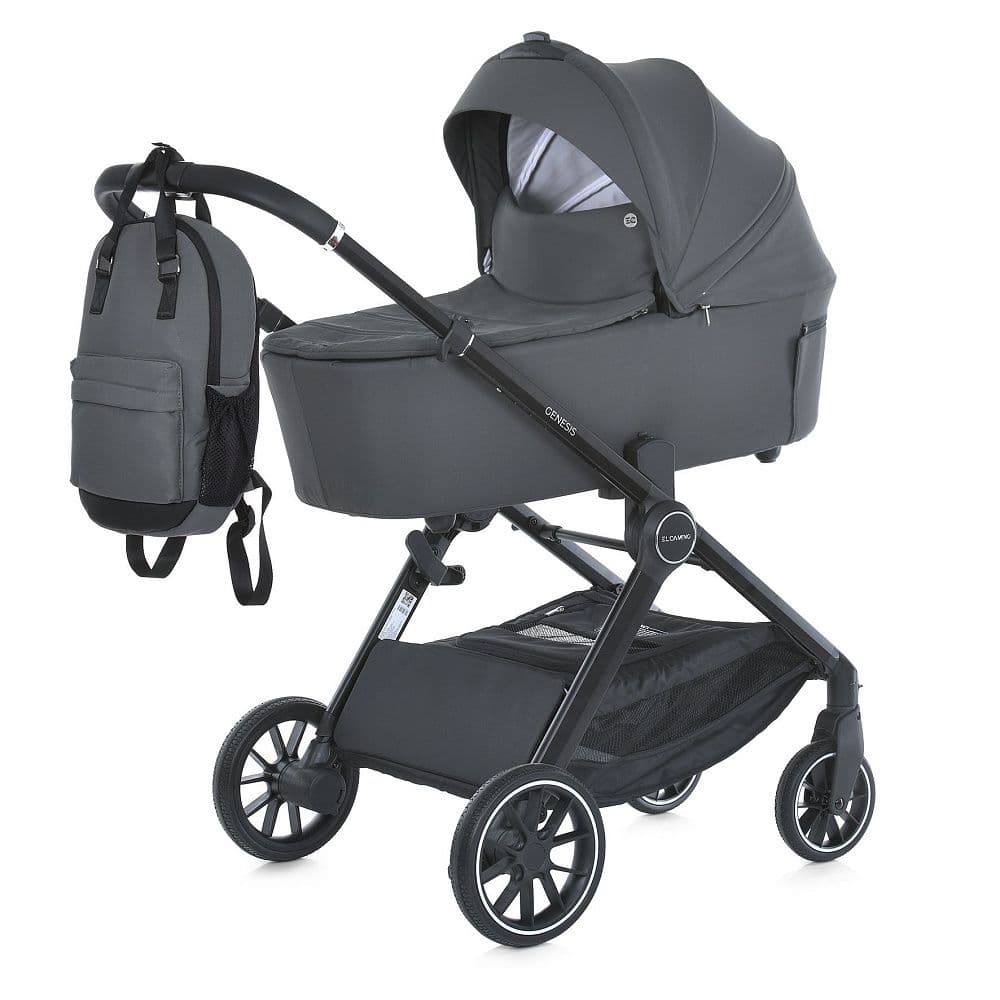 Коляска универсальная 2в1 El Camino Genesis ME 1126 Asphalt Gray