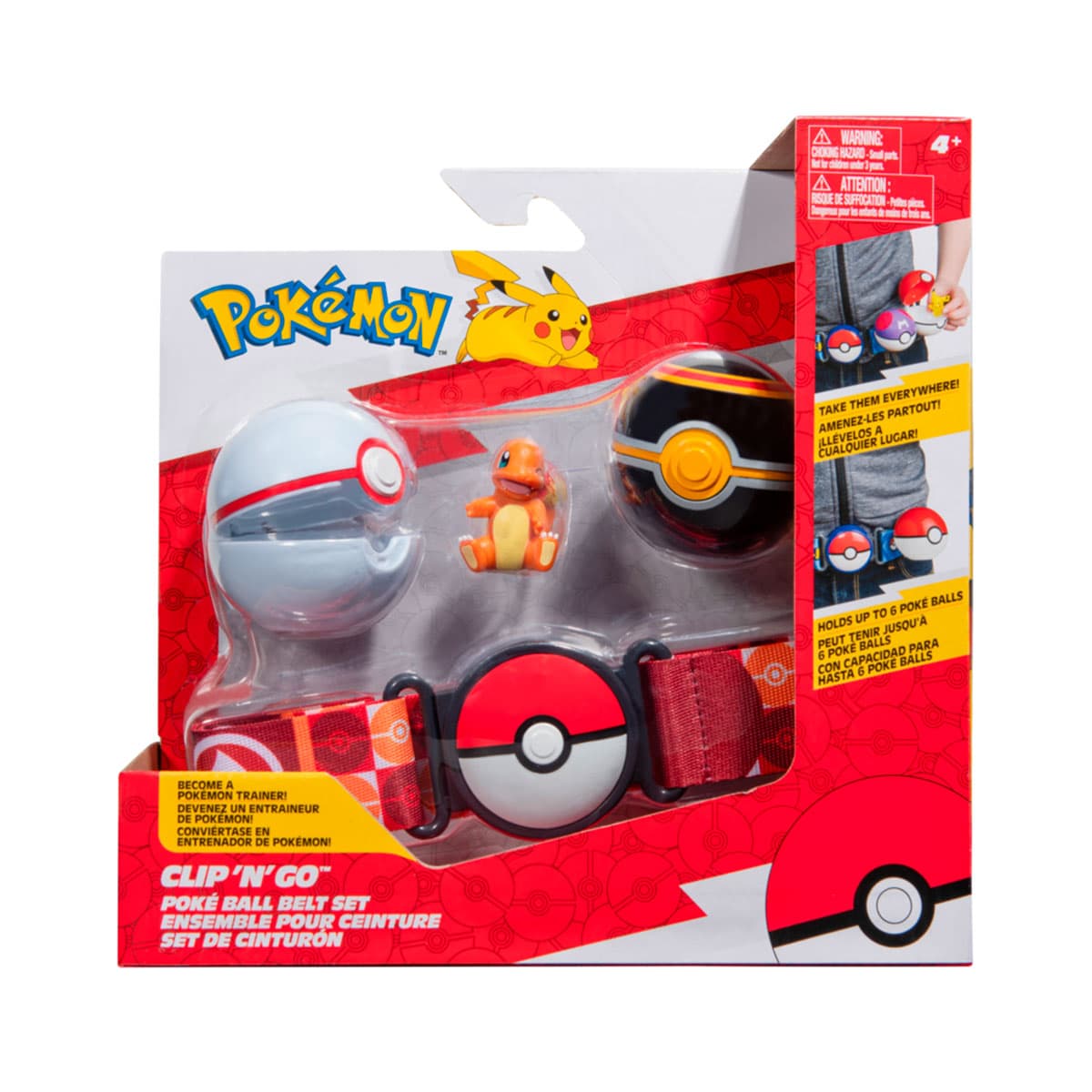 Игровой набор Pokemon W14 Пояс с покеболами Чармандер PKW3163 Игровой набор Pokemon W14 Пояс с покеболами Чармандер PKW3163