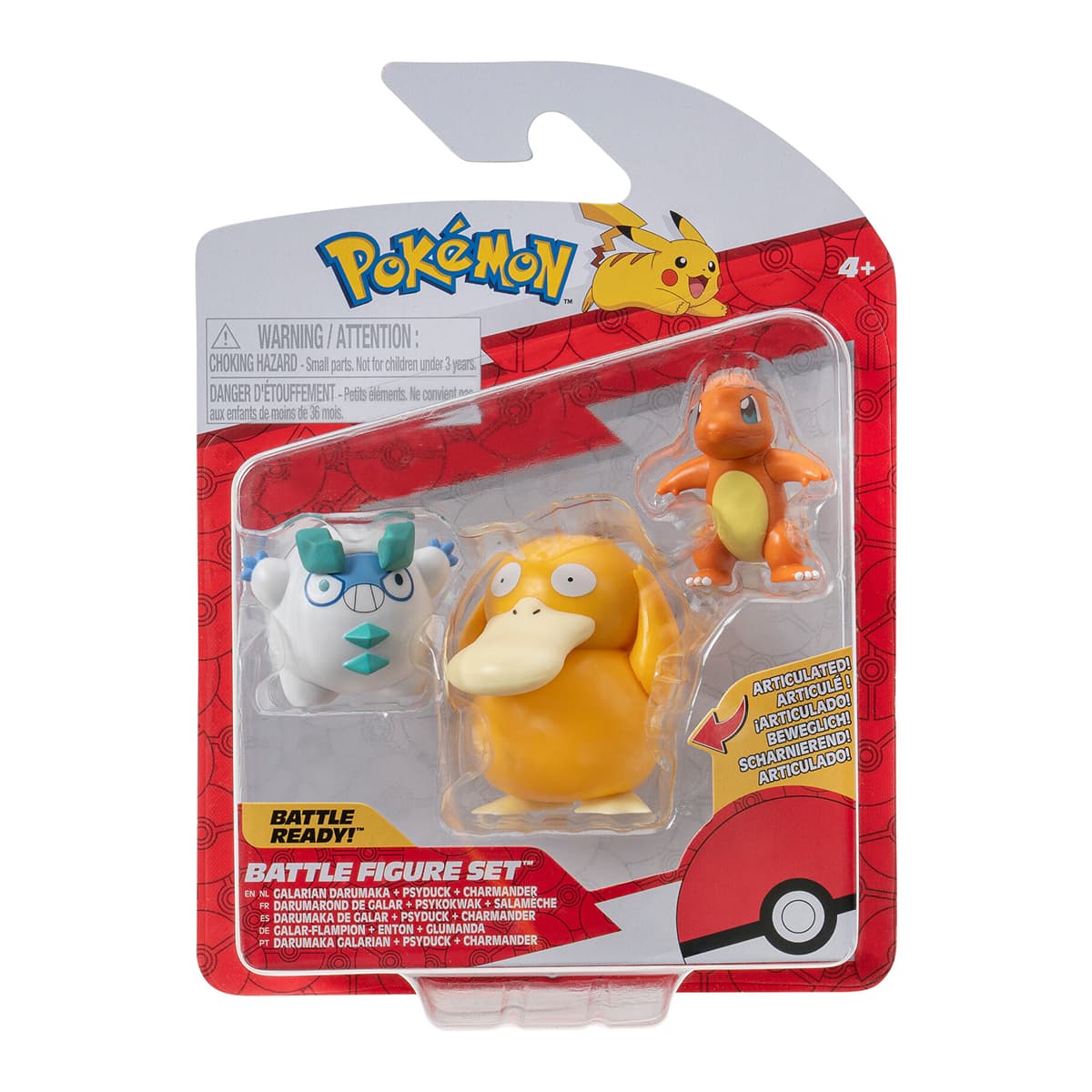 Игровой набор фигурок Pokemon W19 Чармандер, Галарский Дарумака, Псайдак PKW3598 Игровой набор фигурок Pokemon W19 Чармандер, Галарский Дарумака, Псайдак PKW3598