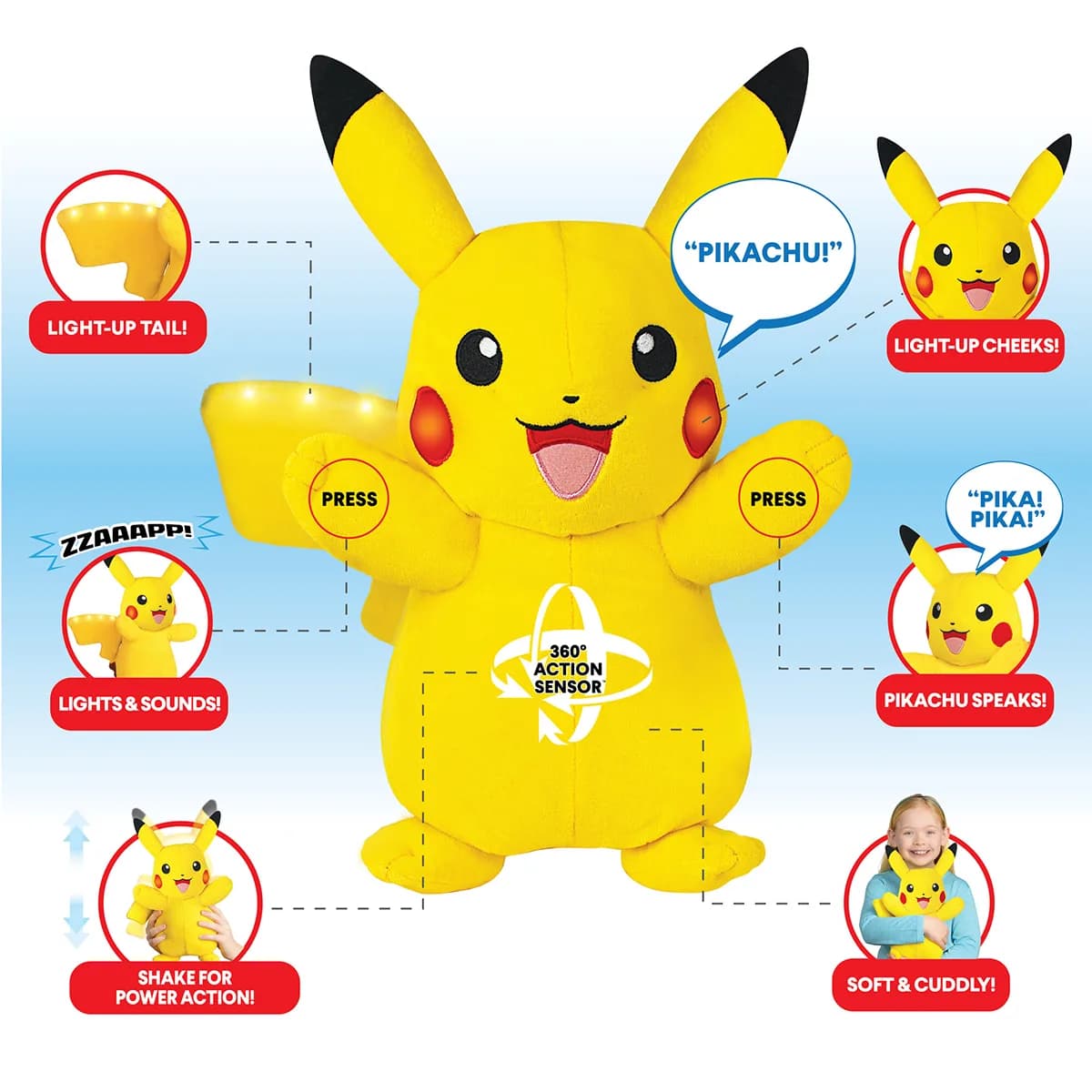 Игрушка интерактивная Pokemon Пикачу 25см PKW4185 фото 4
