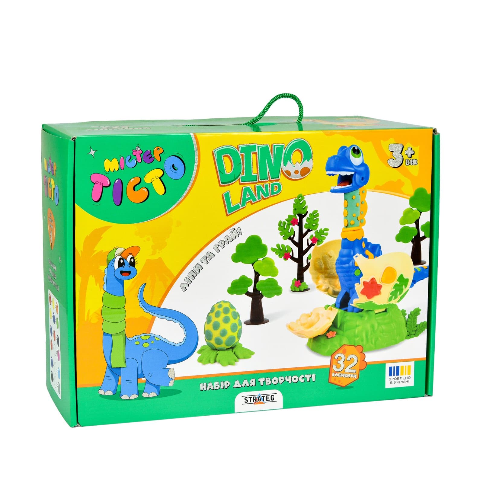 Набір для ліплення Strateg Містер тісто Dino Land 41035