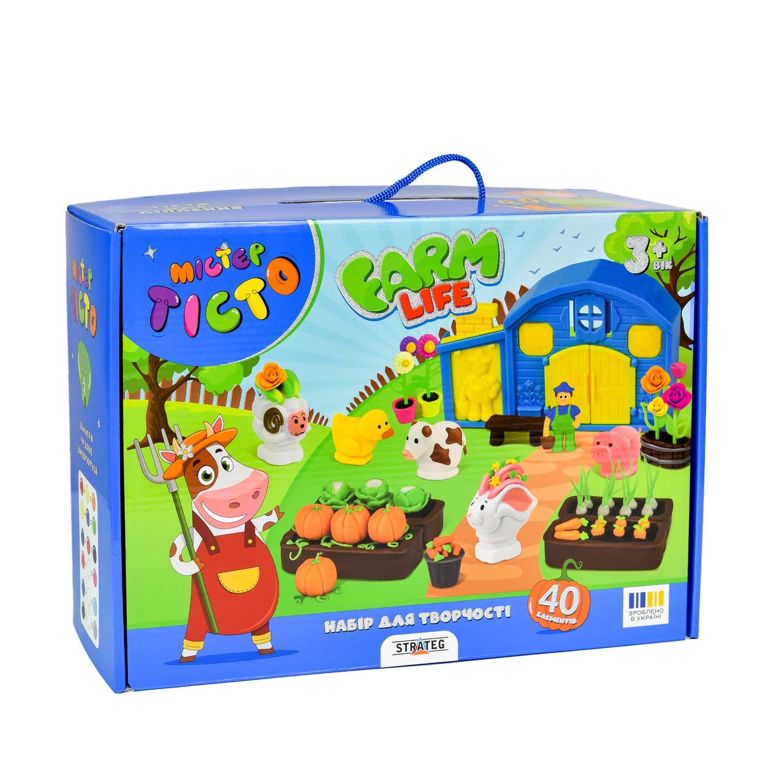 Набор для лепки Strateg Мистер тесто Farm Life 41039 Набор для лепки Strateg Мистер тесто Farm Life 41039