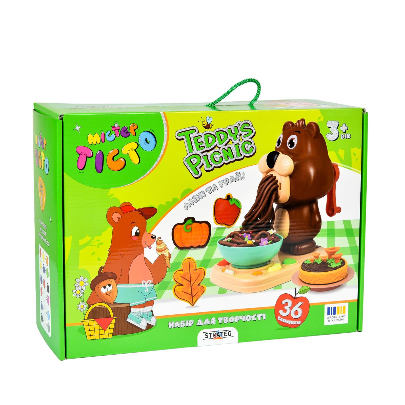 Набір для ліплення Strateg Містер тісто Teddy's Picnic 41033