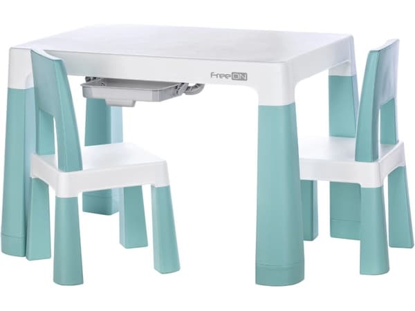 Комплект стіл+2 стільця FreeON Neo White-Mint 46637