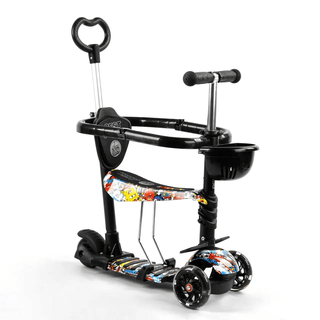Самокат Best Scooter 3-х колісний з ручкою i бампером 5в1 S3395 Самокат Best Scooter 3-х колісний з ручкою i бампером 5в1 S3395
