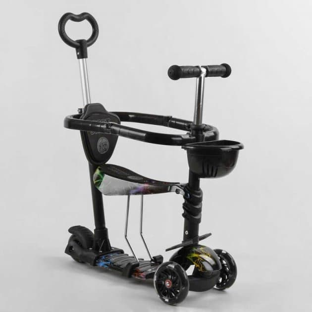 Самокат Best Scooter 3-х колесный с ручкой и бампером 5в1 S8466 Самокат Best Scooter 3-х колесный с ручкой и бампером 5в1 S8466