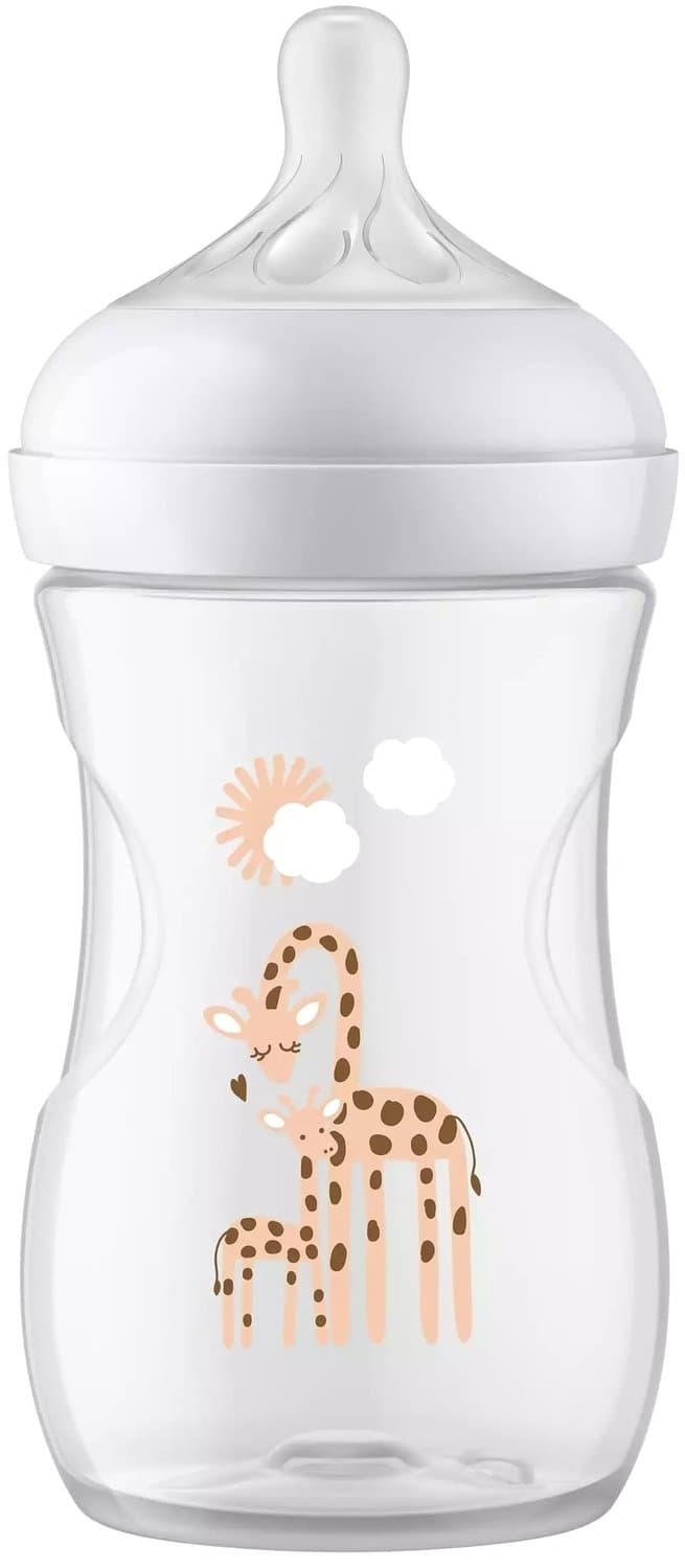 Бутылочка Avent Natural Жираф 260мл SCY903/66 Бутылочка Avent Natural Жираф 260мл SCY903/66