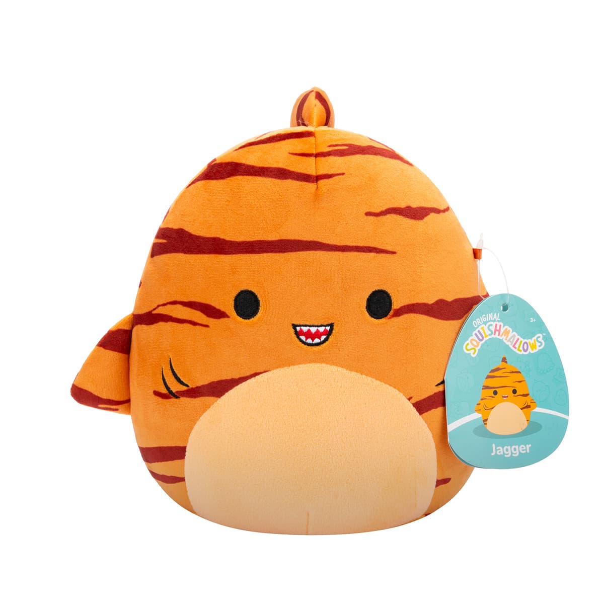 Іграшка м'яка Squishmallows Тигрова акула Джаггер 19см SQCR06597
