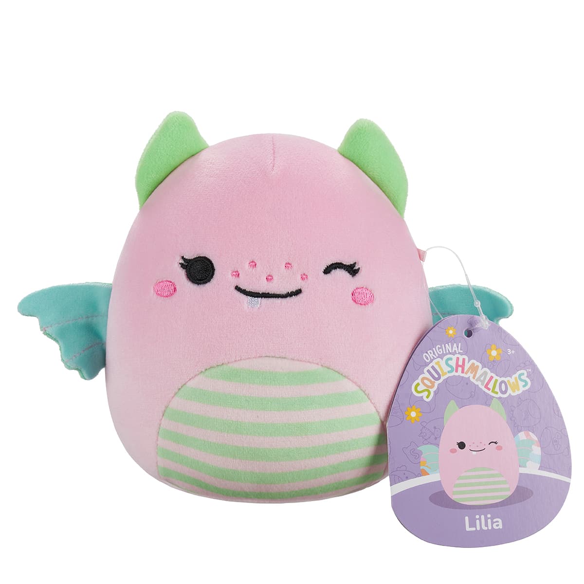 Іграшка м'яка Squishmallows Рожевий Діно 13см SQER01180