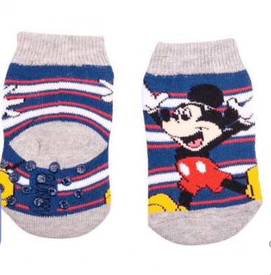 Шкарпетки з гальмами Mickey Disney 1шт MC17039-Синій/сірий