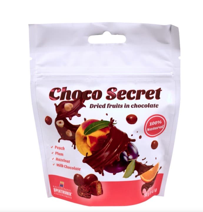 Цукерки Спектрумикс Choco Secret горіхово-фруктові у шоколаді 50г 15061