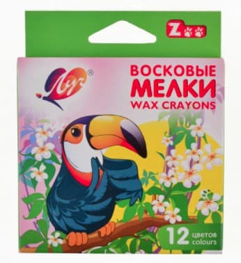 Карандаши восковые шестигранные ЛУЧ 12цв 290109