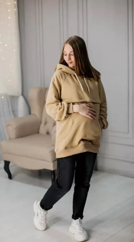 Батнік для вагітних і годвання S-XXXL HN B-99908 -коричневий фото 5 Батнік для вагітних і годвання S-XXXL HN B-99908 -коричневий фото 5