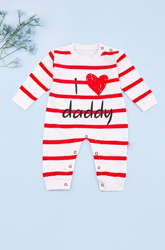 Комбинезон детский "I love daddy" Murat Baby 3-12 ТО AVK7496-1 - красный Комбинезон детский "I love daddy" Murat Baby 3-12 ТО AVK7496-1 - красный