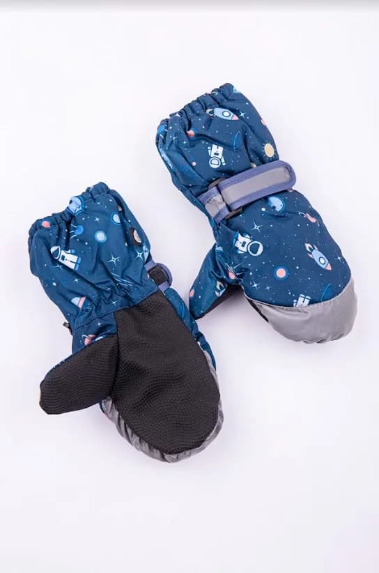 Рукавиці 2-4 YO! REN-0237C -синій фото 3 Рукавиці 2-4 YO! REN-0237C -синій фото 3