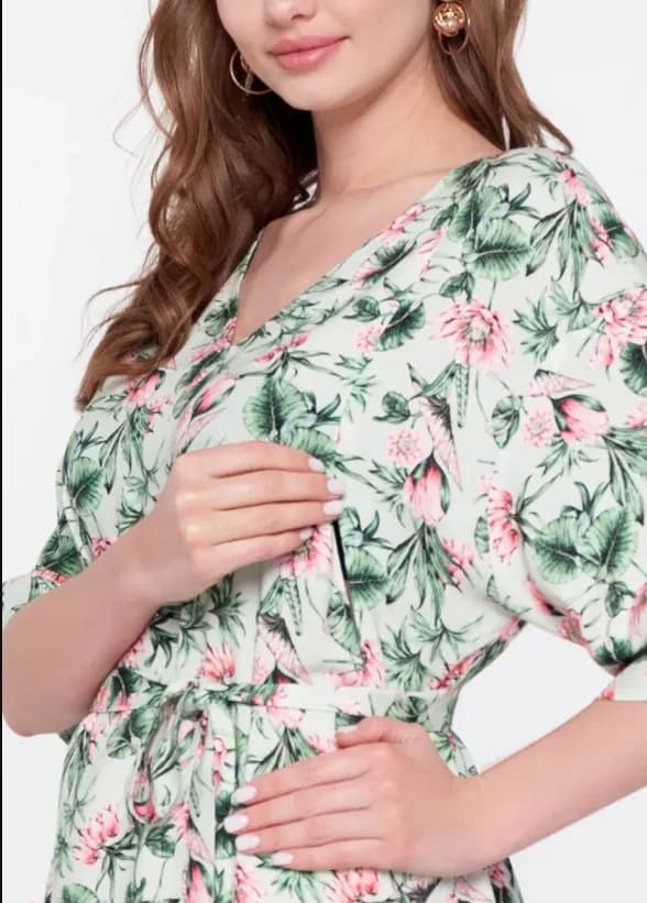 Платье для беременных и кормления S-XL Юла мама Fey DR-21.061 фото 5 Платье для беременных и кормления S-XL Юла мама Fey DR-21.061 фото 5