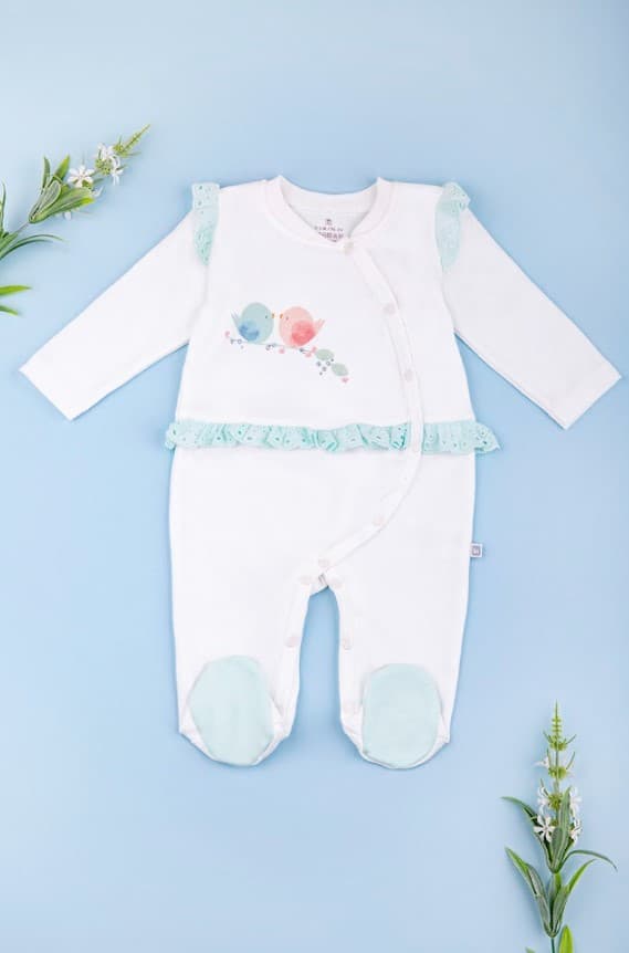 Комбінезон 50-74 Bi baby 60296-Молочний/м'ятний