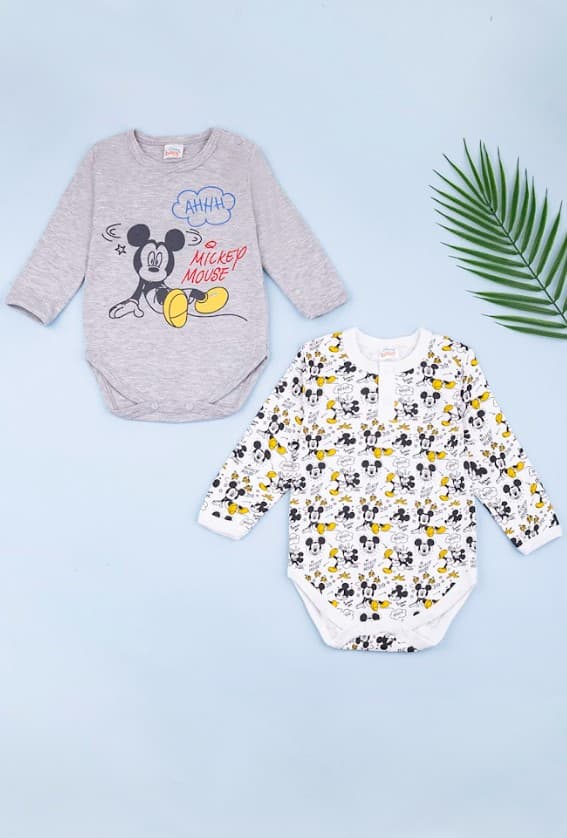 Набір боді для новонароджених 56-92 Disney Mickey 2шт MC18313 Набір боді для новонароджених 56-92 Disney Mickey 2шт MC18313