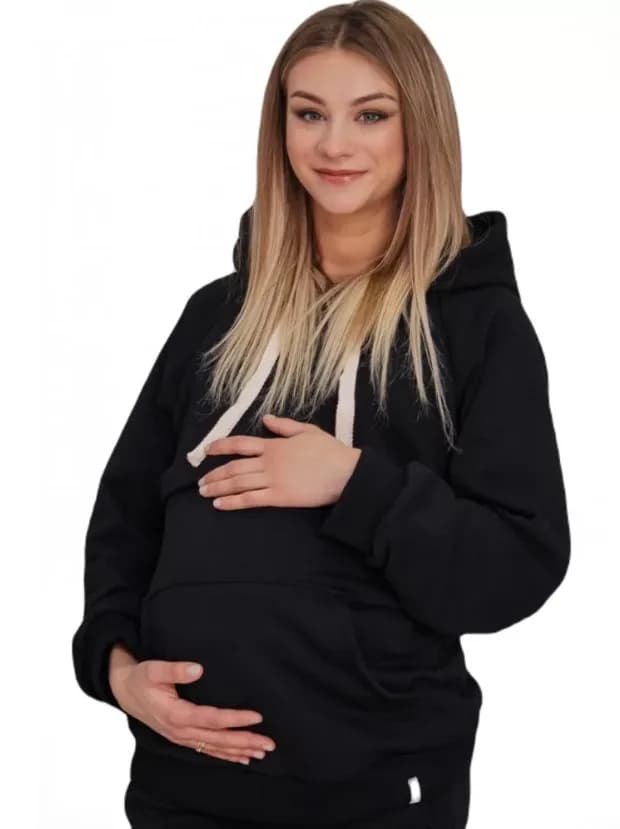 Батник для беременных и кормления S-XL HN B-99907 -черный фото 2 Батник для беременных и кормления S-XL HN B-99907 -черный фото 2