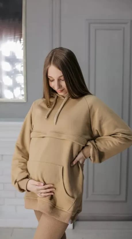 Батнік для вагітних і годвання S-XXXL HN B-99908 -коричневий фото 7 Батнік для вагітних і годвання S-XXXL HN B-99908 -коричневий фото 7