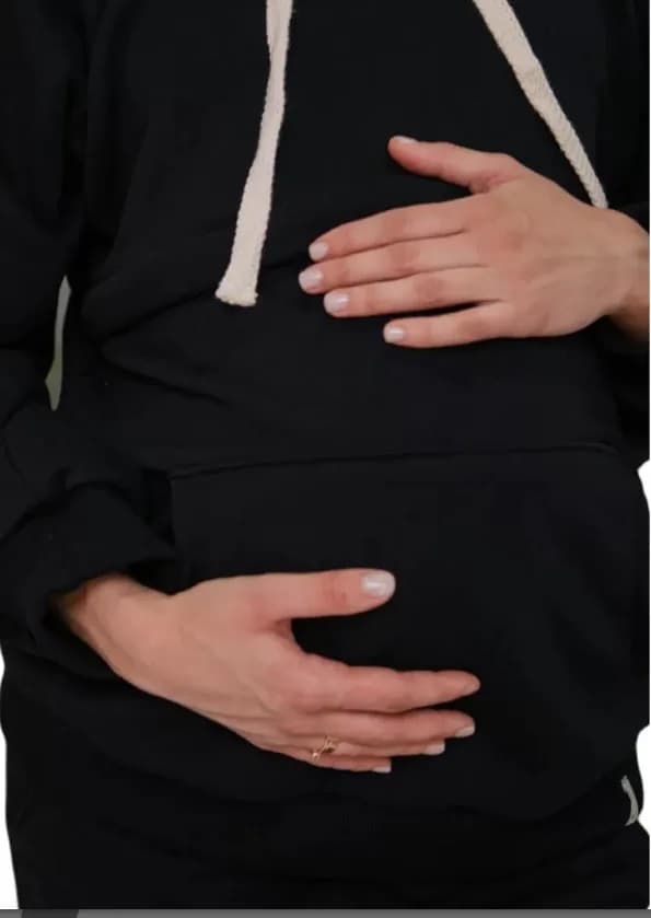 Батник для беременных и кормления S-XL HN B-99907 -черный фото 3 Батник для беременных и кормления S-XL HN B-99907 -черный фото 3