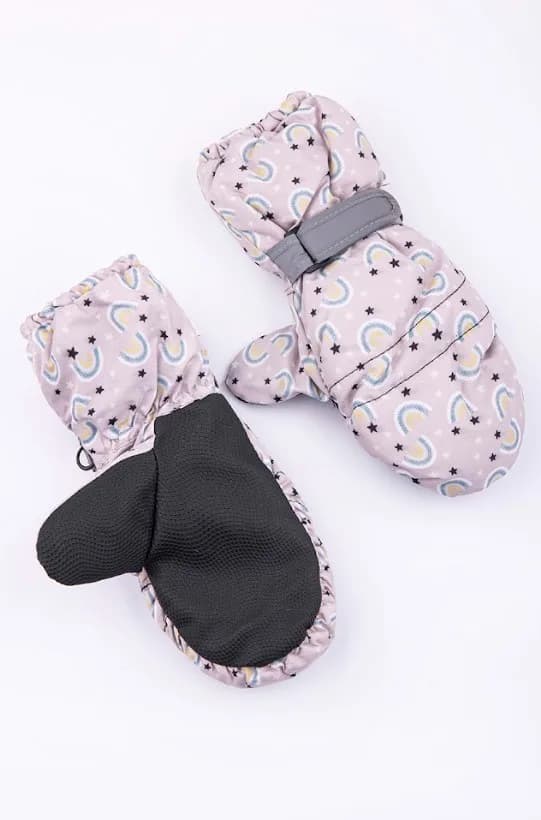Рукавицы 6-8 YO! REN-0194G -бежевый фото 2 Рукавицы 6-8 YO! REN-0194G -бежевый фото 2