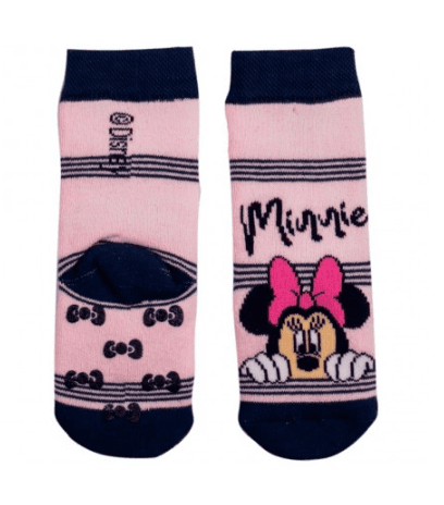 Носки с тормозами Minnie Disney 1шт MN17068-Розовый/темно-синий Носки с тормозами Minnie Disney 1шт MN17068-Розовый/темно-синий