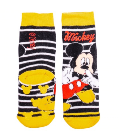 Носки с тормозами Mickey Disney 1шт MC17064-Черный/желтый Носки с тормозами Mickey Disney 1шт MC17064-Черный/желтый