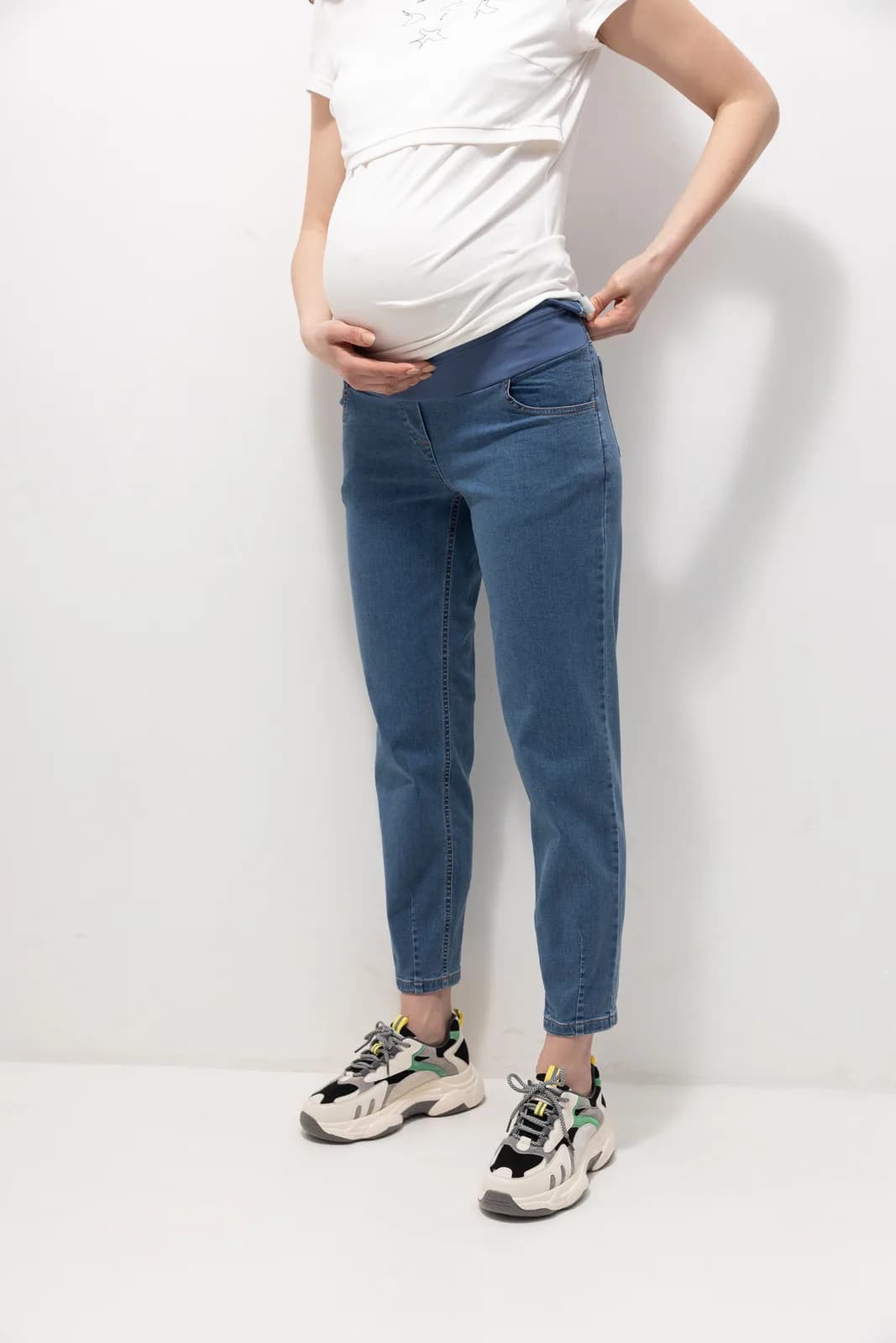 Джинси для вагітних S- XL Юла мама SHELDON DENIM DM-23.011 -синій фото 4 Джинси для вагітних S- XL Юла мама SHELDON DENIM DM-23.011 -синій фото 4